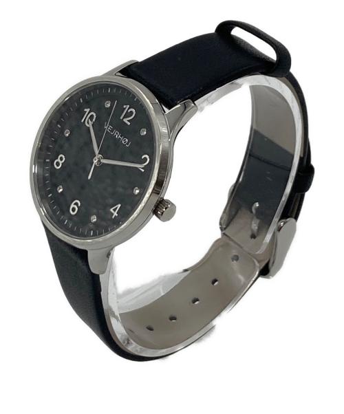 VEJRHOJ（ヴェアホイ）VEJRHOJ (ヴェアホイ) 腕時計　アナログ時計　5ATM　天然クルミ材文字盤　本革レザー ブラック サイズ:実寸参照の古着・服飾アイテム