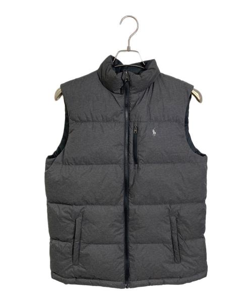 POLO RALPH LAUREN（ポロ・ラルフローレン）POLO RALPH LAUREN (ポロ・ラルフローレン) リバーシブルダウンベスト グレー×ブラック サイズ:XLの古着・服飾アイテム
