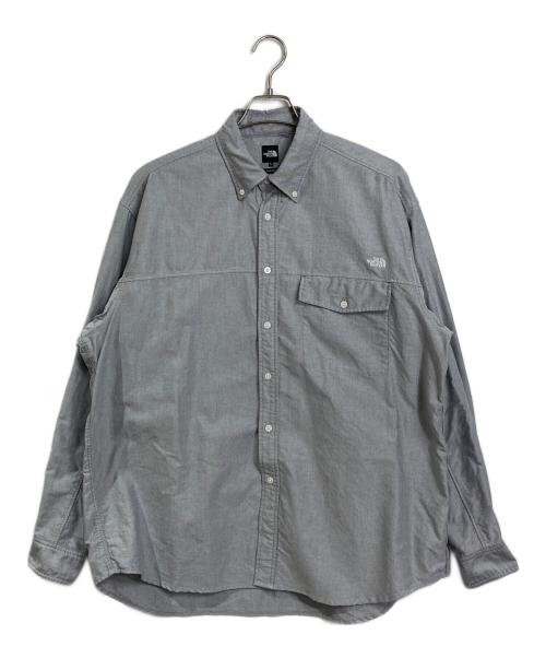 THE NORTH FACE（ザ ノース フェイス）THE NORTH FACE (ザ ノース フェイス) LS FD NUPTSE SHIRT 長袖シャツ　コットンシャツ グレー サイズ:Lの古着・服飾アイテム