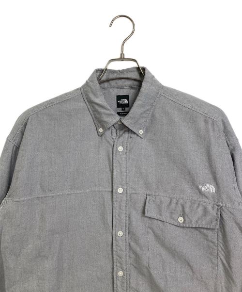 THE NORTH FACE（ザ ノース フェイス）THE NORTH FACE (ザ ノース フェイス) LS FD NUPTSE SHIRT 長袖シャツ　コットンシャツ グレー サイズ:Lの古着・服飾アイテム