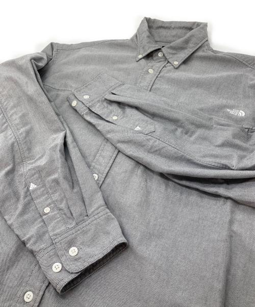 THE NORTH FACE（ザ ノース フェイス）THE NORTH FACE (ザ ノース フェイス) LS FD NUPTSE SHIRT 長袖シャツ　コットンシャツ グレー サイズ:Lの古着・服飾アイテム
