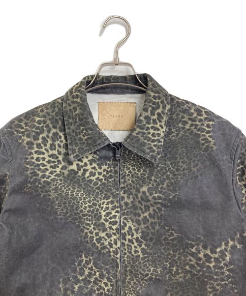 TAAKK（ターク）TAAKK (ターク) MIX TURE DENIM ZIP BLOUSON   レオパード　ジップブルゾン  25AW キメラ ブラック×グリーン サイズ:3の古着・服飾アイテム