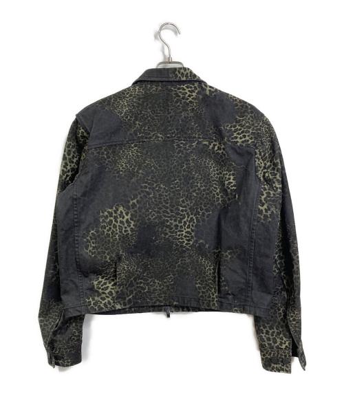 TAAKK（ターク）TAAKK (ターク) MIX TURE DENIM ZIP BLOUSON   レオパード　ジップブルゾン  25AW キメラ ブラック×グリーン サイズ:3の古着・服飾アイテム