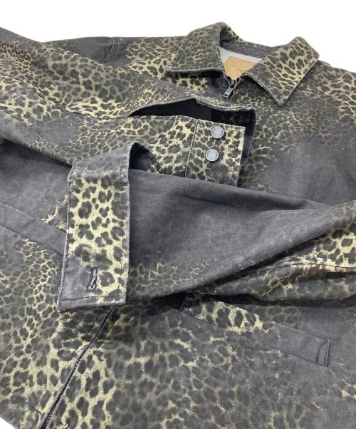 TAAKK（ターク）TAAKK (ターク) MIX TURE DENIM ZIP BLOUSON   レオパード　ジップブルゾン  25AW キメラ ブラック×グリーン サイズ:3の古着・服飾アイテム