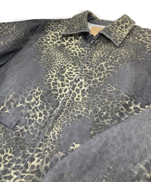 TAAKK（ターク）TAAKK (ターク) MIX TURE DENIM ZIP BLOUSON   レオパード　ジップブルゾン  25AW キメラ ブラック×グリーン サイズ:3の古着・服飾アイテム