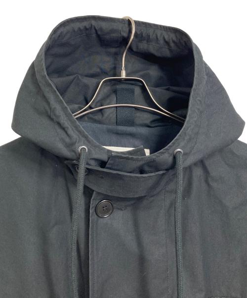 MHL（エムエイチエル）MHL (エムエイチエル) フーデッドコート　ロングコート　アウター　ライトアウター ブラック サイズ:Mの古着・服飾アイテム