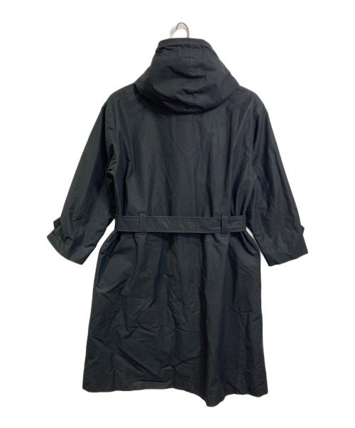 MHL（エムエイチエル）MHL (エムエイチエル) フーデッドコート　ロングコート　アウター　ライトアウター ブラック サイズ:Mの古着・服飾アイテム