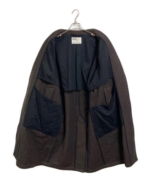 MHL（エムエイチエル）MHL (エムエイチエル) メルトンウールチェスターコート　ロングコート ブラウン サイズ:Mの古着・服飾アイテム