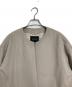 UNTITLED (アンタイトル) カシミヤ混ノーカラーコート　25年　日本製 ベージュ サイズ:42 未使用品：28000円