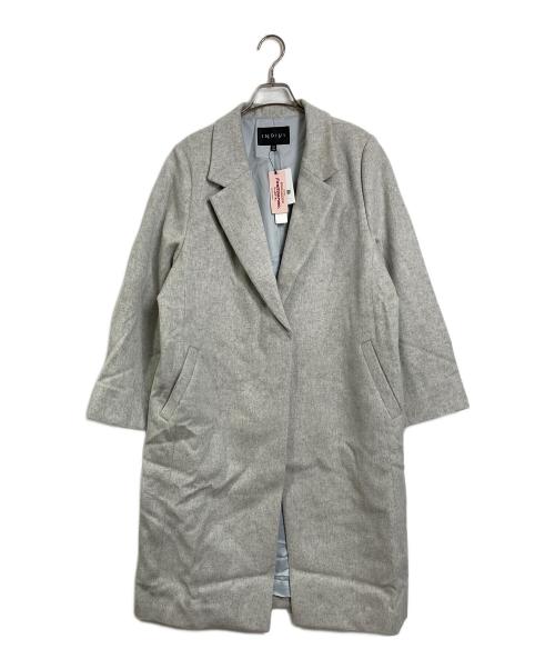INDIVI（インディヴィ）INDIVI (インディヴィ) 2 FACE COATウールビーバーチェスターコート グレー サイズ:15 未使用品の古着・服飾アイテム