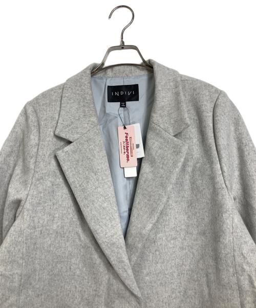 INDIVI（インディヴィ）INDIVI (インディヴィ) 2 FACE COATウールビーバーチェスターコート グレー サイズ:15 未使用品の古着・服飾アイテム