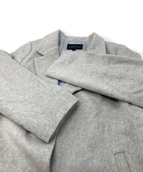 INDIVI（インディヴィ）INDIVI (インディヴィ) 2 FACE COATウールビーバーチェスターコート グレー サイズ:15 未使用品の古着・服飾アイテム