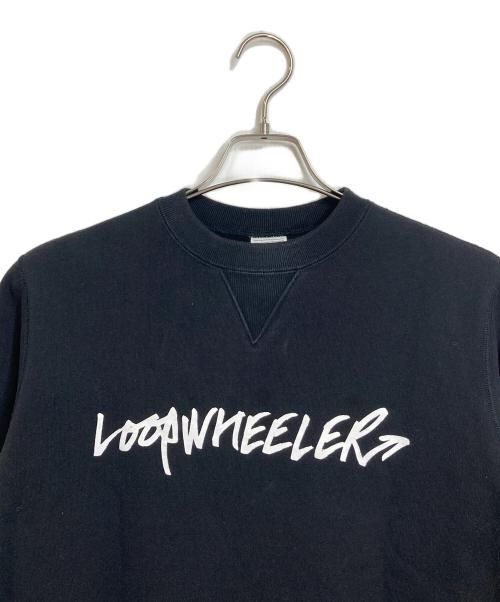 LOOPWHEELER（ループウィラー）LOOPWHEELER (ループウィラー) mogno6 (モグノシックス) ロゴスウェット　パイル　日本製 ブラック サイズ:Sの古着・服飾アイテム