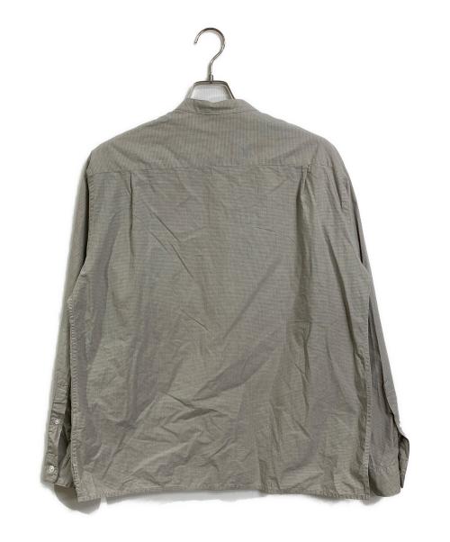 STEVEN ALAN（スティーブンアラン）STEVEN ALAN (スティーブンアラン) BUTTER-G BOX BAND COLLAR SHIRT-BOLD/シャツ　ノーカラーシャツ　コットンシャツ　日本製 ベージュ サイズ:Lの古着・服飾アイテム