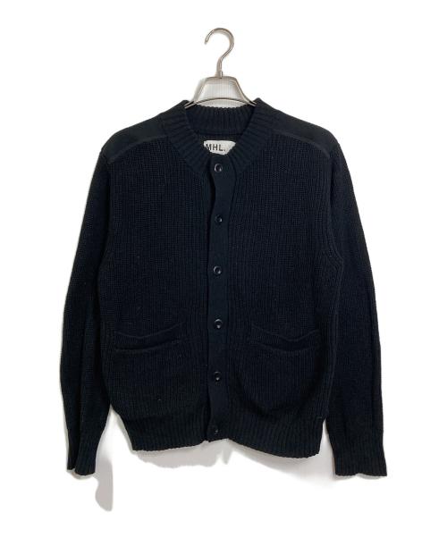 MHL（エムエイチエル）MHL (エムエイチエル) ROUGH COTTON カーディガン ブラック サイズ:Mの古着・服飾アイテム