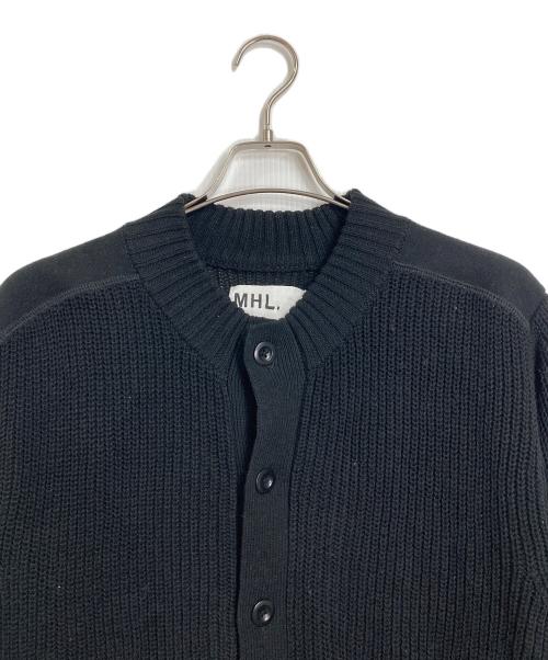 MHL（エムエイチエル）MHL (エムエイチエル) ROUGH COTTON カーディガン ブラック サイズ:Mの古着・服飾アイテム