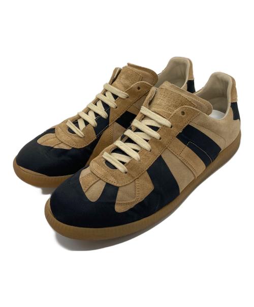 Maison Margiela（メゾンマルジェラ）Maison Margiela (メゾンマルジェラ) REPLICA ジャーマントレーナー　イタリア製 ベージュ×ブラック サイズ:41の古着・服飾アイテム