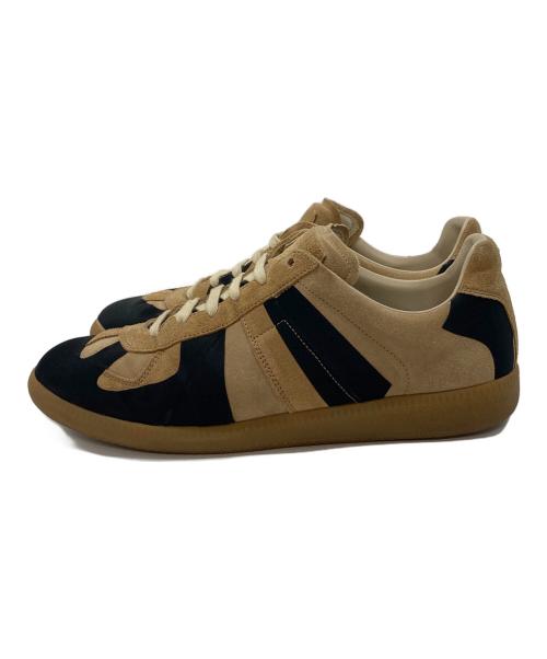 Maison Margiela（メゾンマルジェラ）Maison Margiela (メゾンマルジェラ) REPLICA ジャーマントレーナー　イタリア製 ベージュ×ブラック サイズ:41の古着・服飾アイテム