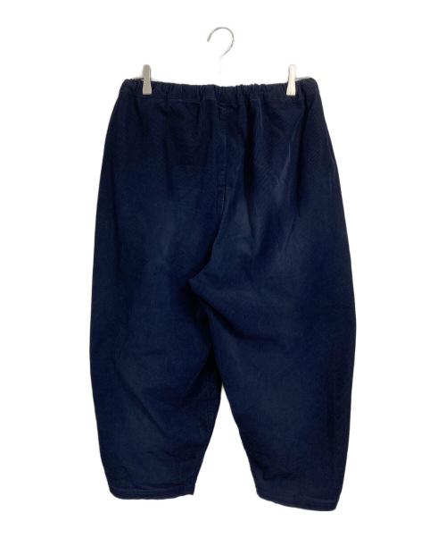 BLUEINGREEN（ブルーイングリーン）BLUEINGREEN (ブルーイングリーン) バルーンパンツ　サーカスパンツ　コーデュロイパンツ　コットンパンツ　日本製 ネイビー サイズ:実寸参照の古着・服飾アイテム