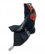 CHANELシャネル）の古着「大判スカーフ ココマーク ジュエリー柄　シルクスカーフ」｜ブラック