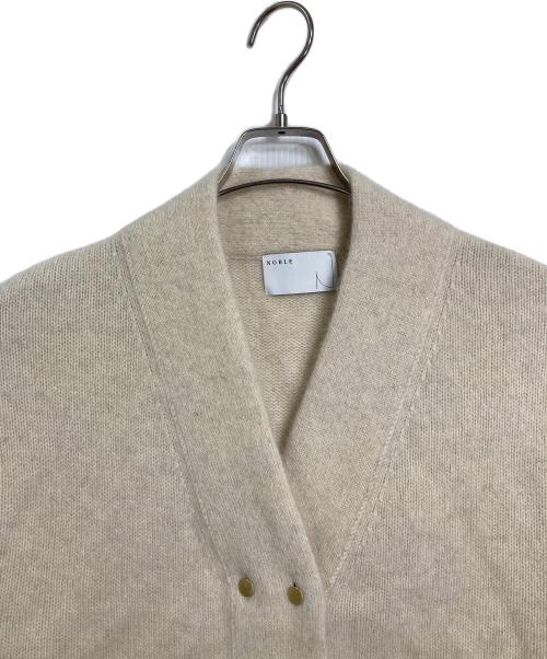 Noble（ノーブル）Noble (ノーブル) ヤク ダブルボタンニットカーディガン　長袖カーディガン　ヤク100％ アイボリー サイズ:実寸参照の古着・服飾アイテム