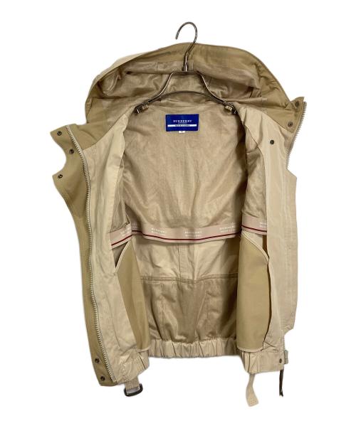 BURBERRY BLUE LABEL（バーバリーロンドンブルーレーベル）BURBERRY BLUE LABEL (バーバリーロンドンブルーレーベル) ホース刺繍裏メッシュベスト　アウター　ライトアウター　日本製 ベージュ サイズ:38の古着・服飾アイテム