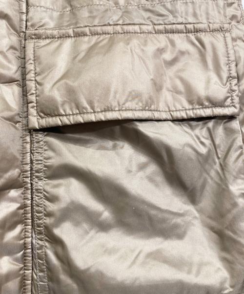 RALPH LAUREN（ラルフローレン）RALPH LAUREN (ラルフローレン) レザートリムナイロンダウンベスト　アウター　ライトアウター オリーブ サイズ:Mの古着・服飾アイテム