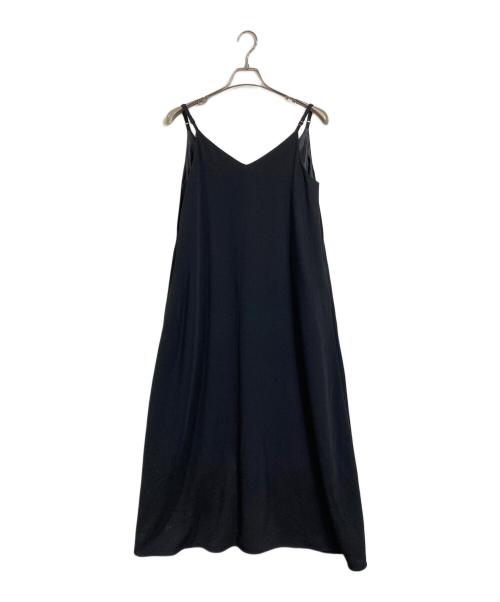 SOEJU（ソージュ）SOEJU (ソージュ) サテンキャミソールワンヒ゜ース ブラック サイズ:FREEの古着・服飾アイテム