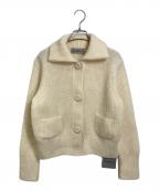 AUBRIOTオブリオ）の古着「バルキーヤーン カーディガン　ウールカーディガン　日本製」｜ベージュ