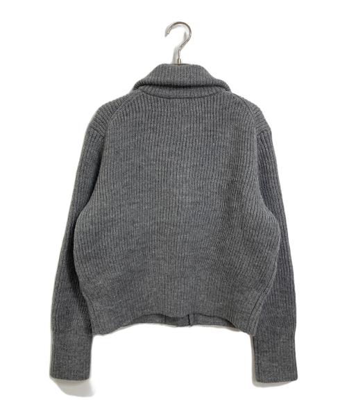 AUBRIOT（オブリオ）AUBRIOT (オブリオ) バルキーヤーン カーディガン　ウールカーディガン　日本製 グレー サイズ:Mの古着・服飾アイテム