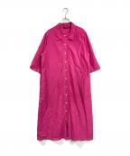 YACCO MARICARDヤッコマリカルド）の古着「ピンタックシャツワンピース」｜ピンク