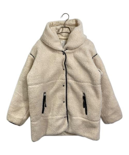 Scrap Book（スクラップブック）scrap book (スクラップブック) middle bore coat ボアジャケット　ボアコート ホワイト×ブラック サイズ:38の古着・服飾アイテム