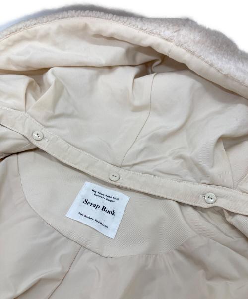 Scrap Book（スクラップブック）scrap book (スクラップブック) middle bore coat ボアジャケット　ボアコート ホワイト×ブラック サイズ:38の古着・服飾アイテム