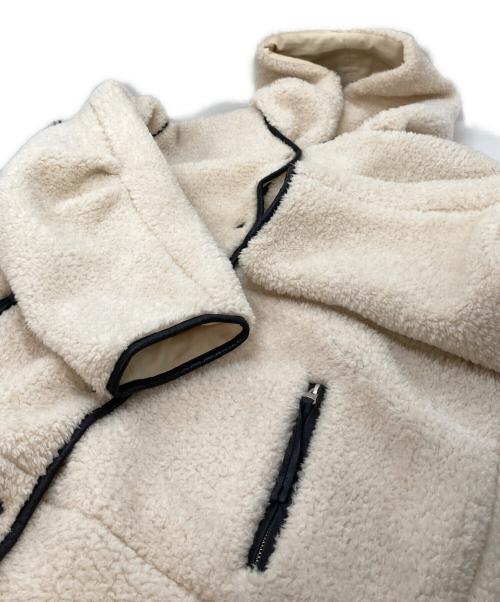 Scrap Book（スクラップブック）scrap book (スクラップブック) middle bore coat ボアジャケット　ボアコート ホワイト×ブラック サイズ:38の古着・服飾アイテム