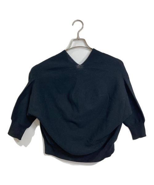 soutiencollar（ステンカラー）soutiencollar (ステンカラー) Cuir Knit クイールニット ジップカーディガン ホールガーメント　日本製　マドリガル取扱 ブラック サイズ:FREE 未使用品の古着・服飾アイテム