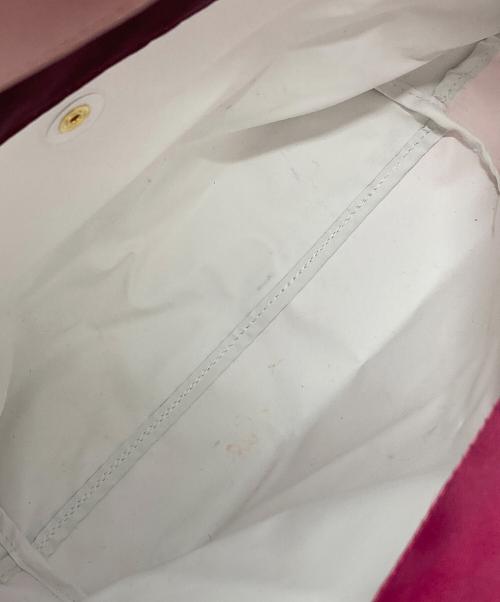 LONGCHAMP（ロンシャン）LONGCHAMP (ロンシャン) バイカラー ル プリアージュ リプレイ トップハンドルバッグ FUCHSIA フクシャ ピンク サイズ:実寸参照の古着・服飾アイテム