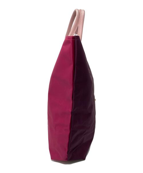 LONGCHAMP（ロンシャン）LONGCHAMP (ロンシャン) バイカラー ル プリアージュ リプレイ トップハンドルバッグ FUCHSIA フクシャ ピンク サイズ:実寸参照の古着・服飾アイテム