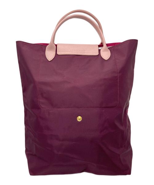 LONGCHAMP（ロンシャン）LONGCHAMP (ロンシャン) バイカラー ル プリアージュ リプレイ トップハンドルバッグ FUCHSIA フクシャ ピンク サイズ:実寸参照の古着・服飾アイテム