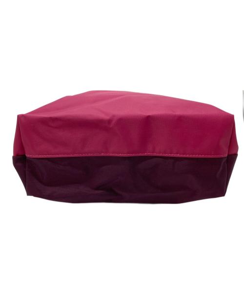 LONGCHAMP（ロンシャン）LONGCHAMP (ロンシャン) バイカラー ル プリアージュ リプレイ トップハンドルバッグ FUCHSIA フクシャ ピンク サイズ:実寸参照の古着・服飾アイテム
