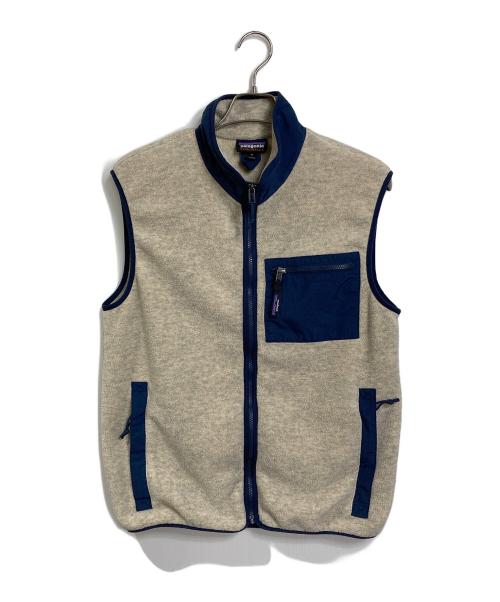 Patagonia（パタゴニア）Patagonia (パタゴニア) Synchilla Vest シンチラベスト フリースベスト　SP23 ベージュ×ネイビー サイズ:Mの古着・服飾アイテム