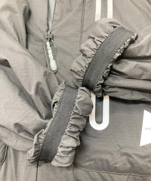 and wander（アンドワンダー）and wander (アンドワンダー) alpha jacket  中綿ジャケット　アウター　日本製　PERTEX MICROLIGHT ブラック サイズ:4の古着・服飾アイテム