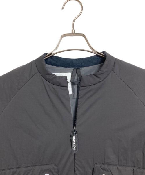 and wander（アンドワンダー）and wander (アンドワンダー) alpha jacket  中綿ジャケット　アウター　日本製　PERTEX MICROLIGHT ブラック サイズ:4の古着・服飾アイテム
