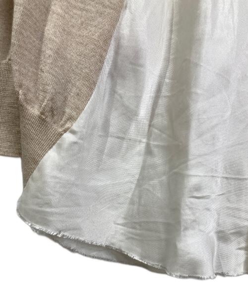 sacai luck（サカイラック）sacai luck (サカイラック) バック切替クルーネックカーディガン　長袖カーディガン　デザインカーディガン ベージュ サイズ:2の古着・服飾アイテム