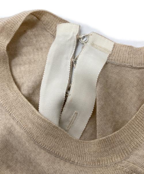 sacai luck（サカイラック）sacai luck (サカイラック) バック切替クルーネックカーディガン　長袖カーディガン　デザインカーディガン ベージュ サイズ:2の古着・服飾アイテム