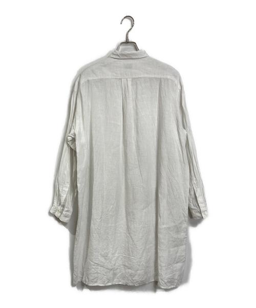 LOISIR（ロワズィール）LOISIR (ロワズィール) リネンワンピース　麻　シャツワンピース　日本製 ブラック サイズ:実寸参照の古着・服飾アイテム