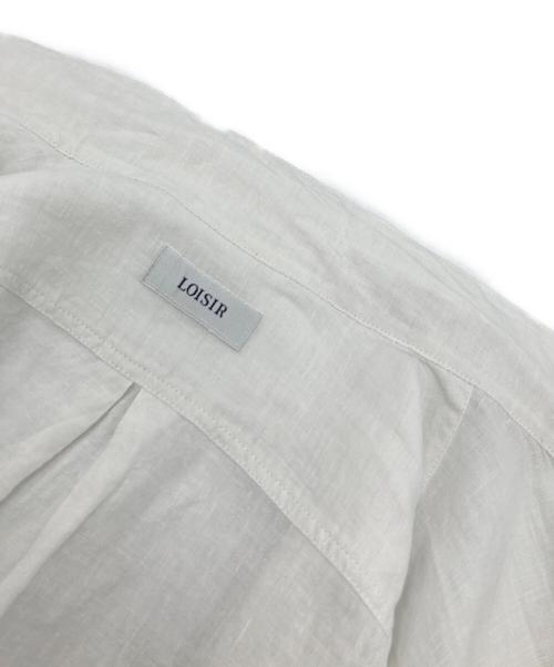 LOISIR（ロワズィール）LOISIR (ロワズィール) リネンワンピース　麻　シャツワンピース　日本製 ブラック サイズ:実寸参照の古着・服飾アイテム