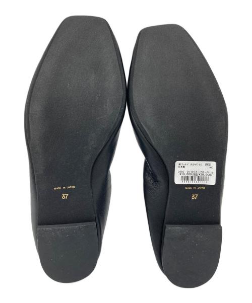 DRESSTERIOR（ドレステリア）DRESSTERIOR (ドレステリア) ソフトレザーバレエシューズ　フラットシューズ　スクエアトゥシューズ　ローヒール ブラック サイズ:37の古着・服飾アイテム