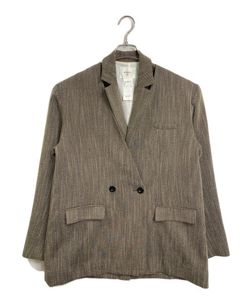 Ameri（アメリ）AMERI (アメリ) CONVERTIBLE HERRINGBONE JACKET/SET UP コンバーチブル　ヘリンボーン　ジャケット　セットアップ オリーブ サイズ:2の古着・服飾アイテム