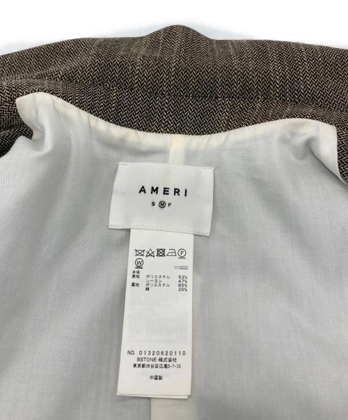 Ameri（アメリ）AMERI (アメリ) CONVERTIBLE HERRINGBONE JACKET/SET UP コンバーチブル　ヘリンボーン　ジャケット　セットアップ オリーブ サイズ:2の古着・服飾アイテム