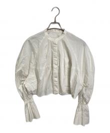 ETRE TOKYO（エトレトウキョウ）の古着「カーブスリーブバンドカラーシャツ」｜ホワイト